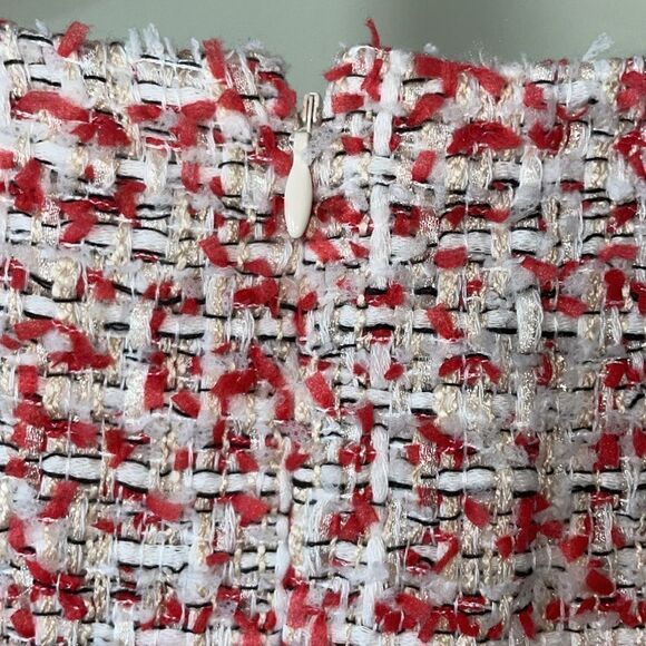 Ann Taylor Red and White Tweed Mini Dress - Picture 9 of 13